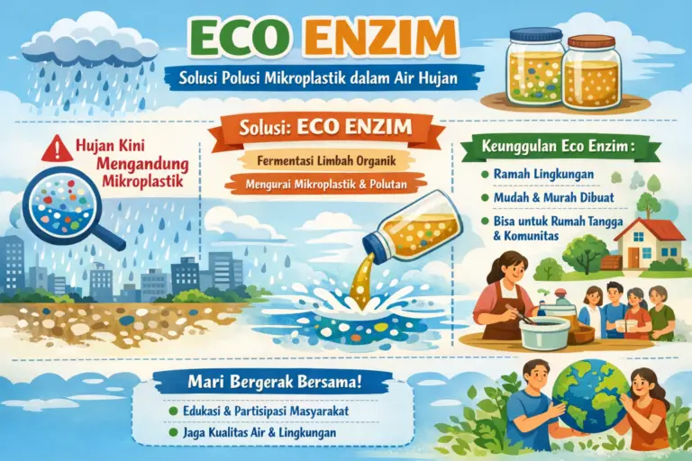 infografis wawancara ee mengatasi hujan mikroplastik