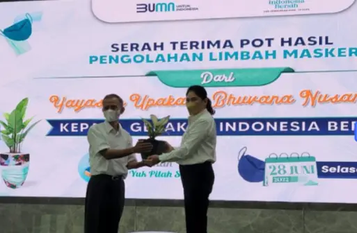 serah terima pot limbah masker b